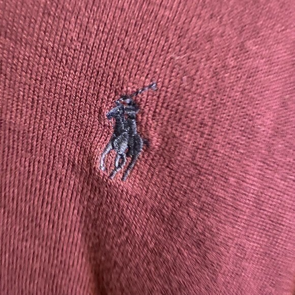 Polo Ralph Lauren Men’s 100% Cotton Red Pullover Sweater Size Large - Picture 3 of 4